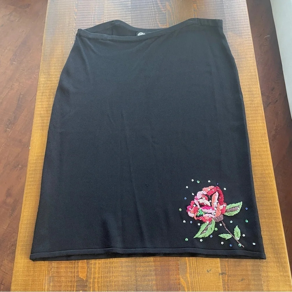 Skirt XL‎ stretch glitters Etincelle black elastic belt
